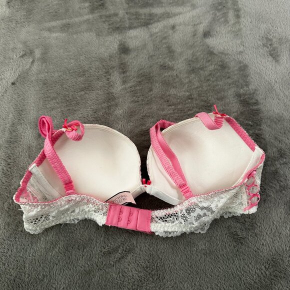 NWT Victoria's Secret Dream Angels Padded Demi Bra 34B Pink Stripe Push Up - Picture 3 of 5
